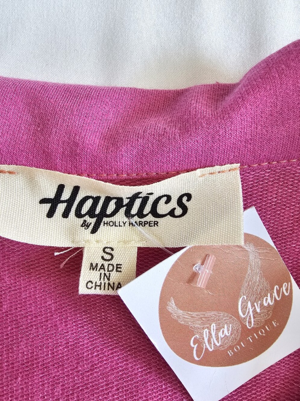 Haptics by Holly Harper Colorblock Long Sleeve Top Colorful Statement Oversized - Picture 6 of 12
